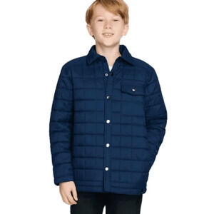 Quiksilver Youth Insulated Shirt Jacket Blue Youth Boys Size Small (7/8) Puffer